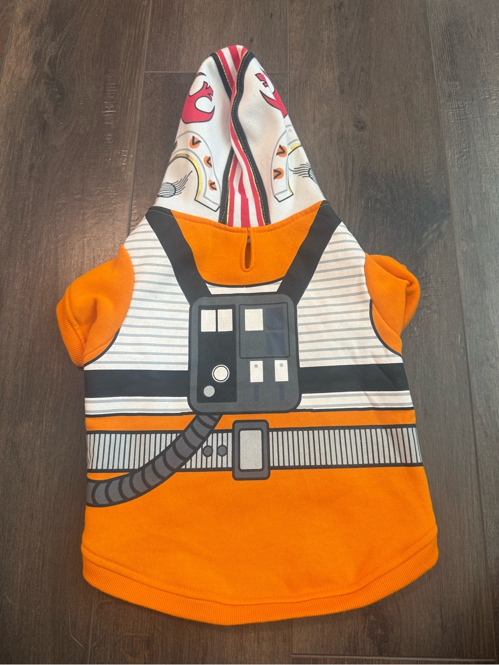PETCO Star Wars L Orange Rebel  X-Wing Fighter Pilot Dog Hoodie